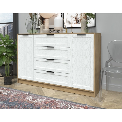 Тумба Тренд КТ-Т160 (Дуб золотой ЛДСП/ Дуб полярный ЛМДФ) Ш1600 В1020 Г451